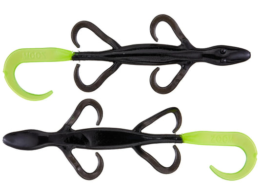 Zoom Lizards 6" Black Chartreuse