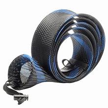 Braided Mesh Fishing Rod Sock - Black Blue