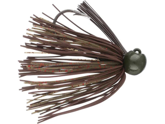 Bass Patrol Round Rubber Football Jigs 3/8oz Brown Green Pumpkin