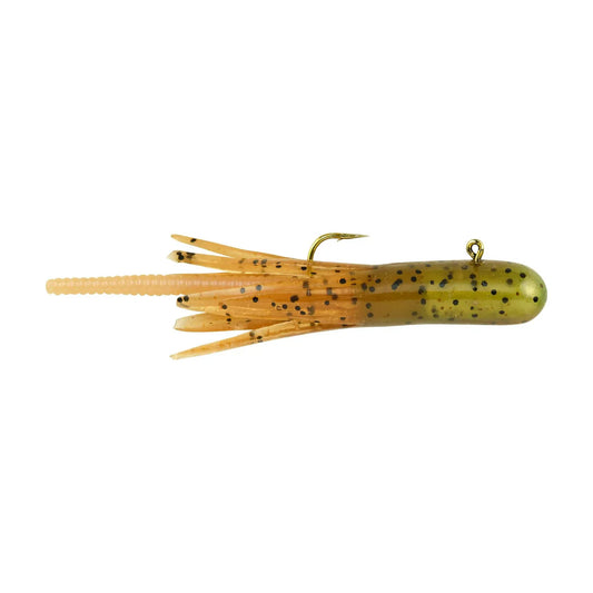Berkley PowerBait Pre-Rigged Atomic Tubes Fishing Soft Bait- Caramel Apple- 3ct- 1/32oz
