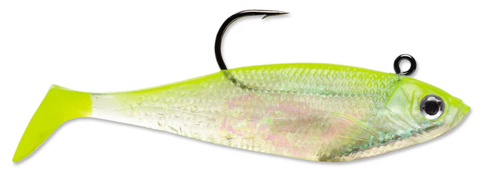 Storm Wildeye Swim Shad Swimbaits 3pk 5" Shiner Chartreuse
