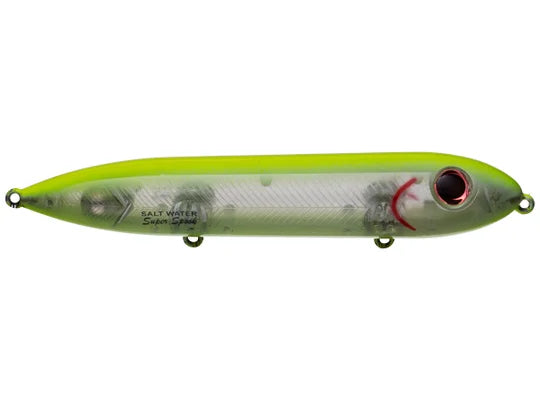 Heddon Super Spook Walking Bait Salt Chartreuse Silver