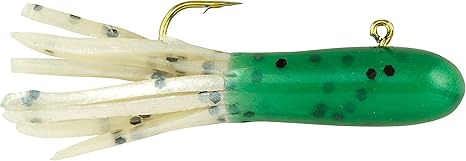 Berkley PowerBait Pre-Rigged Atomic Tubes-1/16oz-5pk-Dark Green Black Pepper