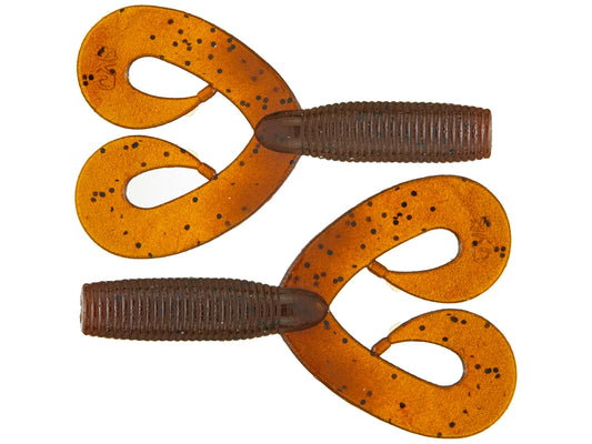Yamamoto Double Tail Grubs 20pk 5" Dark Pumpkin Blk