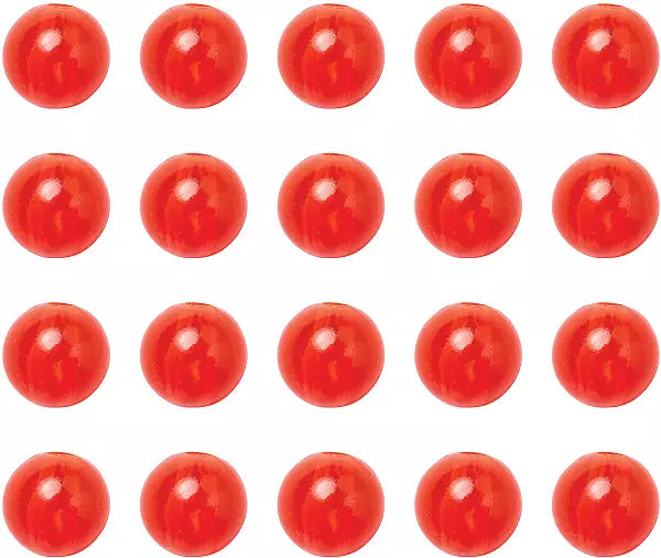 Eagle Claw 8mm Red Bead - 20 pack