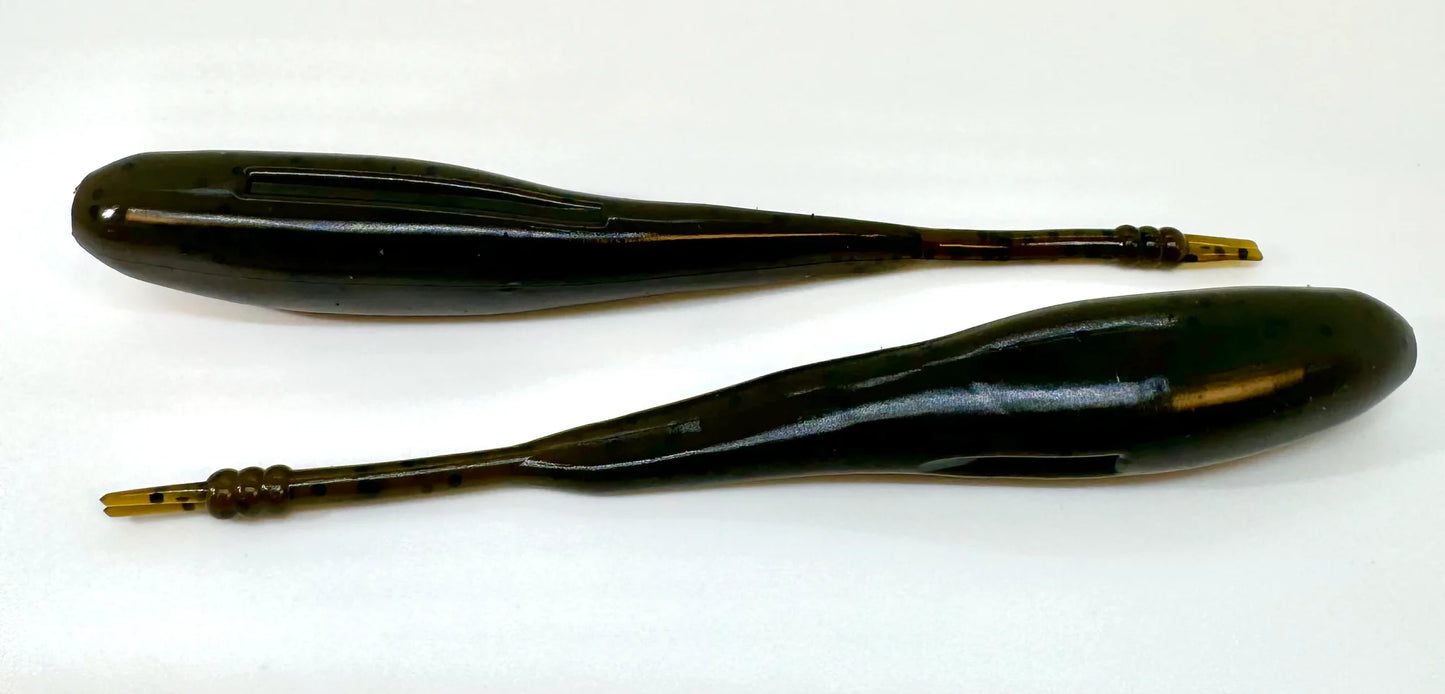 Hog Farmer Baits Stroll Shad-4in-Green Pumpkin