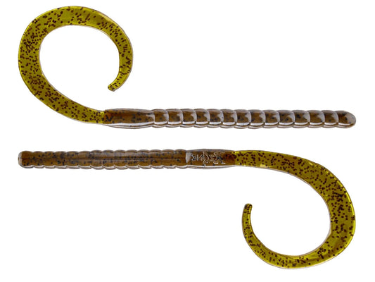 Xzone Lures Pro Series Blitz Worms 11" Green Pumpkin Black Flake