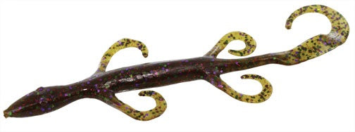 Zoom Lizard 6" Green Pumpkin Candy Red