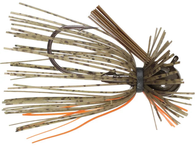 War Eagle Heavy Finesse Jig 2pk 1/2oz Green Pumpkin orange