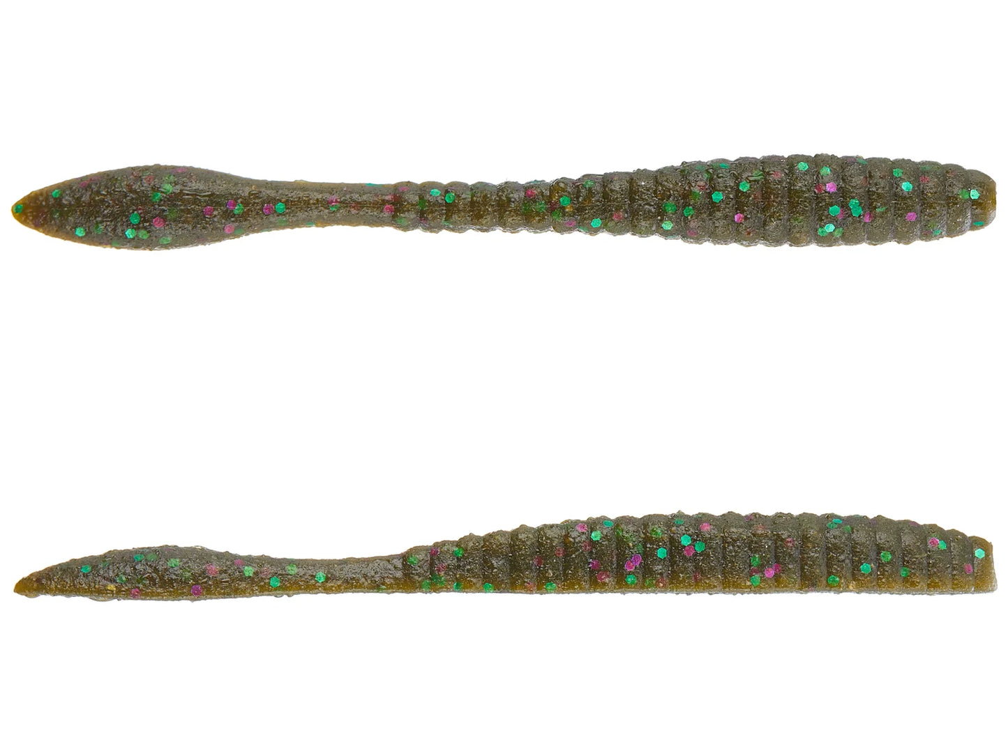 Berkley Powerbait Maxscent Flat Worm 4.25 Inch Green Pumpkin Party