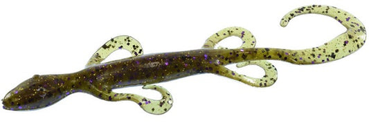 Zoom Lizard 6" Green Pumpkin Purple Gold