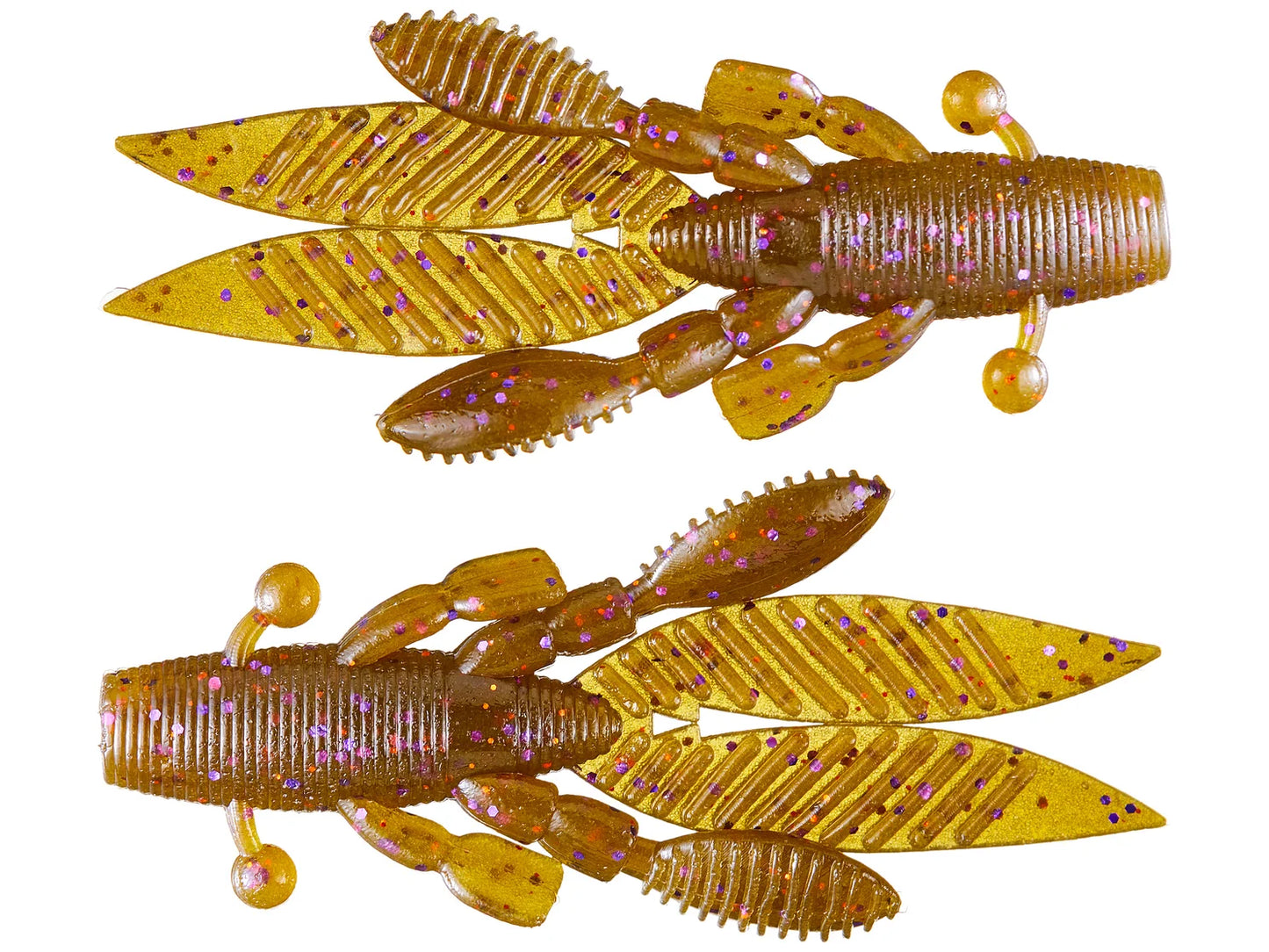 Yamamoto 3.75" Flappin' Hog II 7pk Green Pumpkin Purple Copper