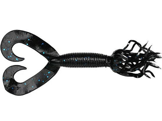 Yamamoto Double Tail Hula Grubs 5" Black Blue
