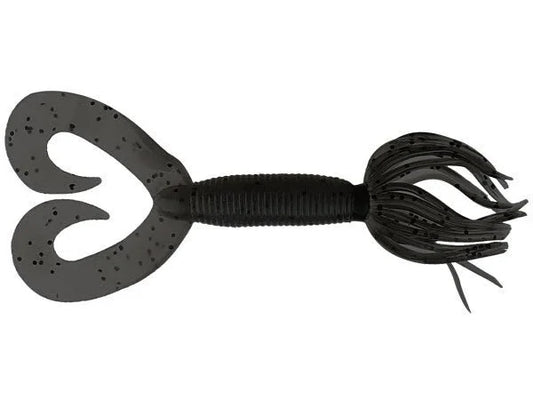 Yamamoto Double Tail Hula Grubs 5" Smoke Black