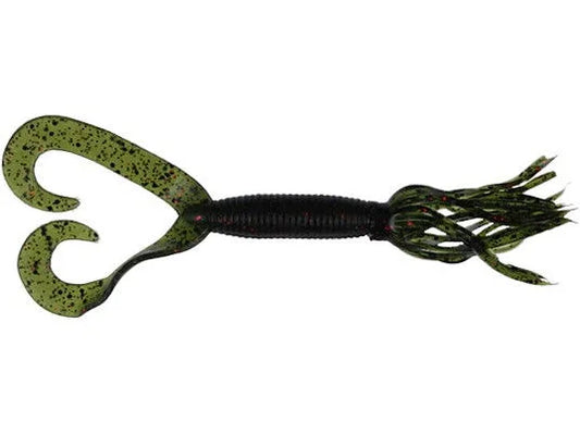 Yamamoto Double Tail Hula Grubs 4" Watermelon Blk & Red