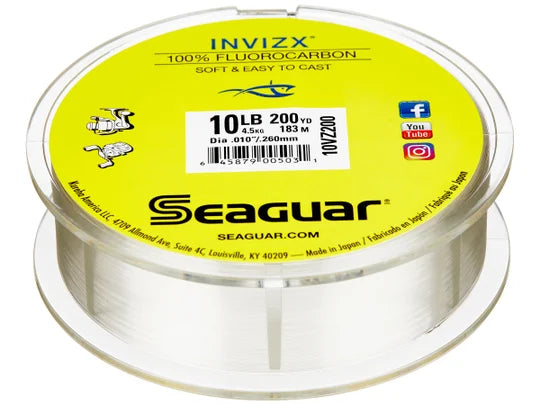 Seaguar InvizX Fluorocarbon Line 600 YD 10lb