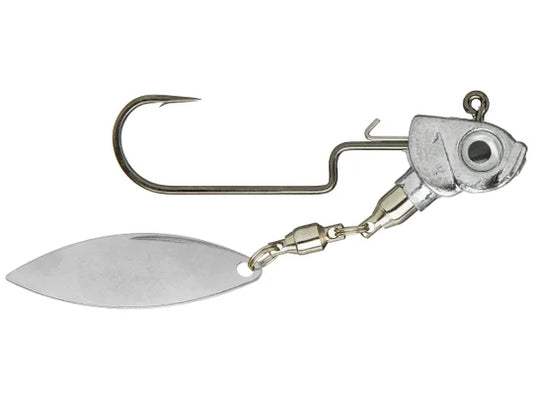 Coolbaits Lure Co. "The Down Under" Weedless Underspin 1/4 oz Ol' Faithful Silver Blade