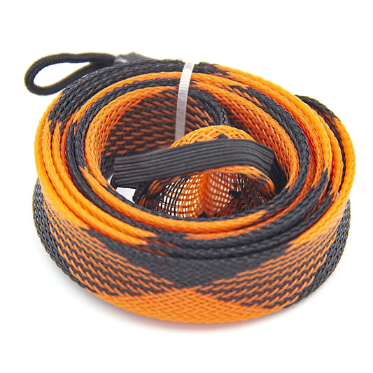 Braided Mesh Fishing Rod Sock - Gray Orange