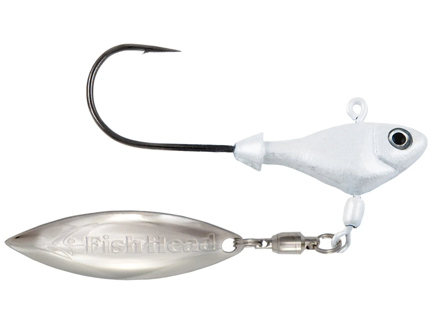 Fish Head Spin Underspin 1/4 oz Pearl White