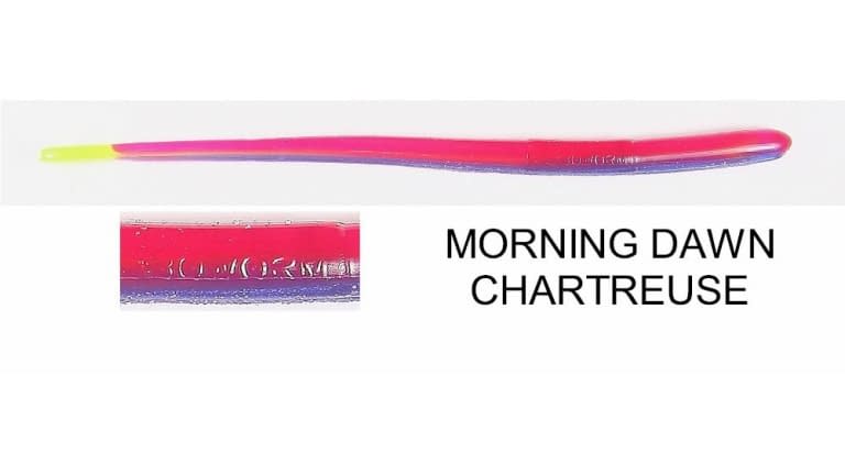 Roboworm Straight Tail Worms 6" Morning Dawn Chartreuse