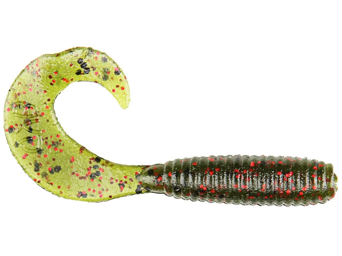 Yamamoto Single Tail Grubs 5" Watermelon /Blk &Red