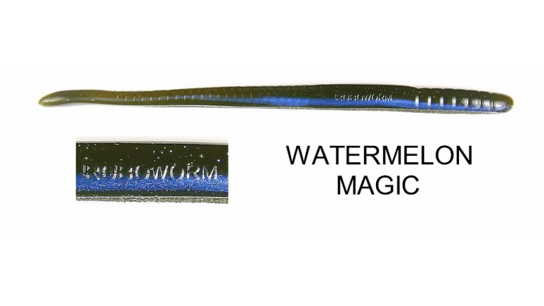 Roboworm Fat Straight Tail Worm Watermelon Magic 6"