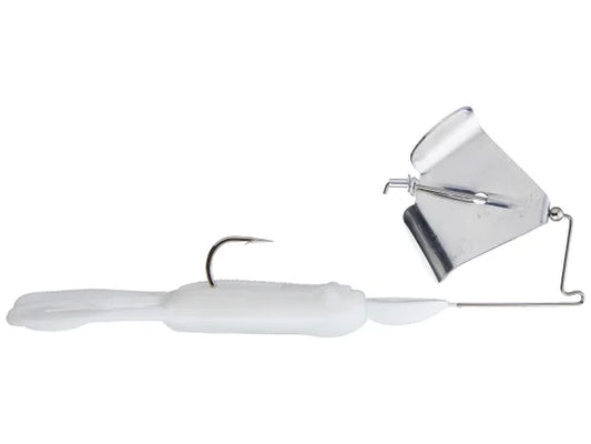 Big Bite Baits Tour Toad Buzzbait 1/4oz Silver Blade White